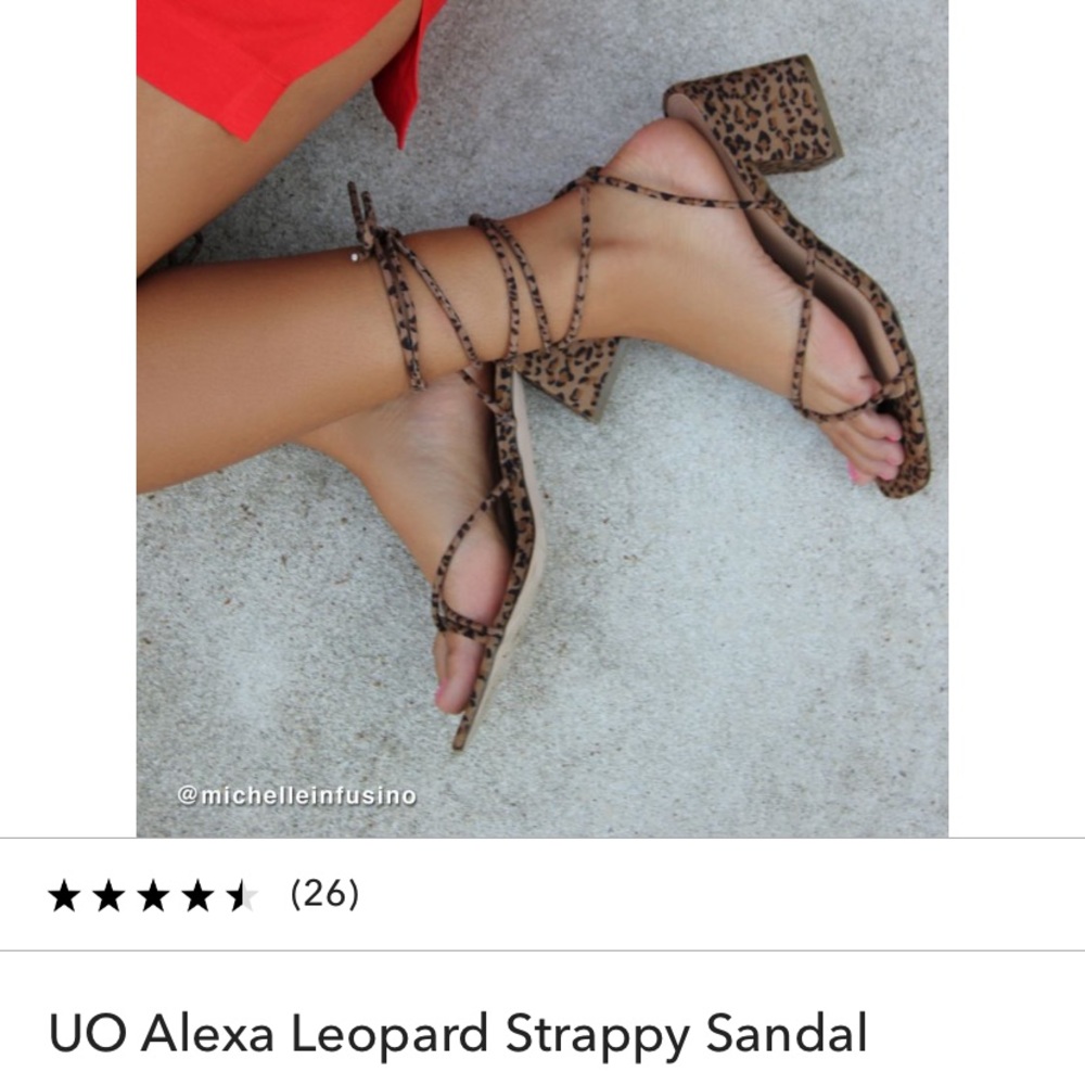 uo strappy leopard sandals
